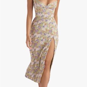 House of CB Corset Crepe Midi Sundress